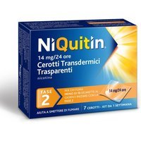 NiQuitin 14mg/24ore Cerotti Transdermici per Smettere di Fumare, 7 cerotti