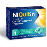 NiQuitin 21mg/24ore Cerotti Transdermici per Smettere di Fumare, 7 cerotti
