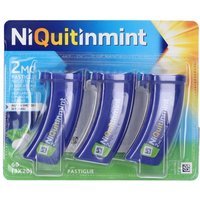 NiQuitin 2mg Pastiglie per Smettere di Fumare Gusto Menta, 60 Pastiglie