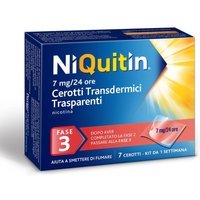 NiQuitin 7mg/24ore Cerotti Transdermici per Smettere di Fumare, 7 cerotti