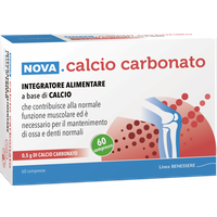 Nova Argentia Calcio Carbonato Integratore Alimentare, 60 Compresse