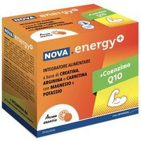 Nova Argentia Nova Energy+ Integratore Alimentare Gusto Arancia, 24 Bustine
