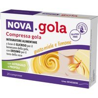 Nova Argentia Nova. Gola Integratore Alimentare Miele e Limone, 20 compresse orosolubili