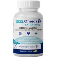Nova Argentia Nova. Omega 3 Extra Puro Integratore Cuore e Colesterolo, 90 softgel