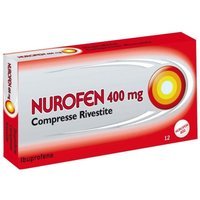 Nurofen 400mg Ibuprofene Antidolorifico Febbre e Influenza, 12 Compresse Rivestite