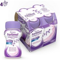 Nutricia Fortimel Compact Protein Supplemento Nutrizionale Iperproteico Ipercalorico Gusto Frutti di bosco, 4x125ml