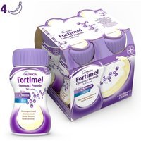 Nutricia Fortimel Compact Protein Supplemento Nutrizionale Iperproteico Ipercalorico Gusto Banana, 4x125ml