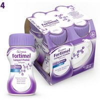Nutricia Fortimel Compact Protein Supplemento Nutrizionale Iperproteico Ipercalorico Gusto Neutro, 4x125ml