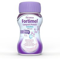 Nutricia Fortimel Compact Protein Supplemento Nutrizionale Iperproteico Ipercaloric Gusto Frutti Rossi Rinfrescanti, 4x125ml