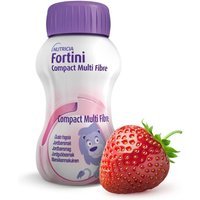 Nutricia Fortini Compact Multi Fibre Supplemento Nutrizionale Orale Completo Gusto Fragola, 4x125ml