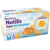 Nutricia Nutilis Aqua Gel Essential Acqua Gelificata Pronta all'Uso Gusto Arancia, 4x125ml