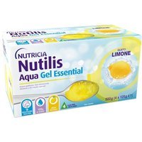 Nutricia Nutilis Aqua Gel Essential Acqua Gelificata Pronta all'Uso Gusto Limone, 4x125ml