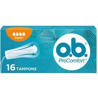 o.b. Assorbenti Interni ProComfort Super Facili da Applicare e Rimuovere Flusso Intenso Tamponi Interni Trama Assorbente, 16 Pezzi