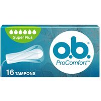 o.b. Assorbenti Interni ProComfort Super Plus Facili da Applicare e Rimuovere Flusso Molto Abbondante Tamponi Interni Trama Assorbente, 16 Pezzi