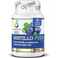Optima Naturals Colours Of Life - Mirtillo Puro Integratore Vista, 60 Capsule