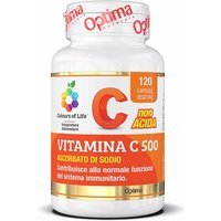 Optima Naturals Colours Of Life - Vitamina C 500 Integratore Difesa, 120 Capsule