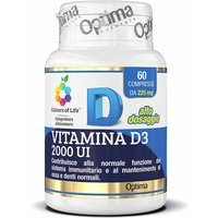 Optima Naturals Colours Of Life - Vitamina D3 2000 UI Integratore, 60 Compresse