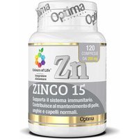 Optima Naturals Colours Of Life - Zinco 15 Integratore per Difesa, 120 Compresse