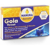 Optima Naturals Manuka Benefit - Gola Integratore Effetto Balsamico, 20Compresse