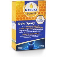 Optima Naturals Manuka Benefit - Gola Spray Integratore Gusto Miele Limone, 20ml