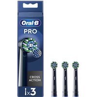 Oral-B Pro Cross Action Black Testine di Ricambio, 3 Testine
