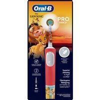 Oral-B Pro Kids Re Leone Spazzolino Elettrico per Bambini dai 3 Anni in su + 1 Testina di Ricambio + 4 Adesivi