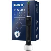 Oral-B Spazzolino Elettrico Ricaricabile Vitality Pro Nero, 1Testina 1Spazzolino