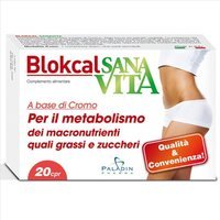 Paladin Blokcal Sanavita - Integratore per l'equilibrio del peso, Paladin integratore 20 compresse