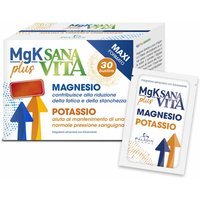 Paladin Pharma Sanavita - Mgk Plus Integratore Magnesio e Potassio, 30 Bustine