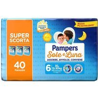 Pampers Sole & Luna - Pannolino Taglia 6 XL 15-30 Kg, 40 Pannolini