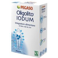 Pegaso Oligolito Iodum - Pegaso preparato alimentare per la tiroide, 20 fiale da 2 ml