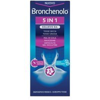 Perrigo Bronchenolo 5 in 1 - Sciroppo per la tosse secca e grassa, la raucedine e il mal di gola, 120 ml