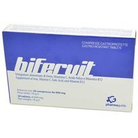 Pharmaguida Bifervit integratore acido folico - Supporto per la carenza di ferro, 30 compresse