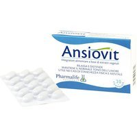 Pharmalife Ansiovit - Integratore alimentare per il rilassamento e l'ansia, 30 compresse