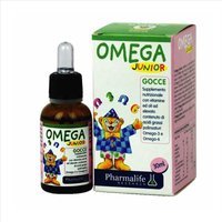 Pharmalife Omega Junior - Gocce per le difese e la crescita, integratore Omega Junior 30 ml