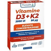 Pharmalife Research Vitacurveg - Vitamine D3+ K2 Integratore, 60 Compresse