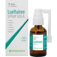 Pharmaluce Luxfluires spray gola - Integratore alimentare ad azione lenitiva ed emolliente, 30 ml