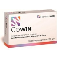 Pharmawin Cowin - Integratore con lattoferrina per le difese immunitarie, 30 capsule gastroprotette