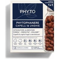 Phyto Phytophanere - Duo Integratore Caduta Temporanea Capelli e Unghie Forza Crescita Volume, 180 Capsule