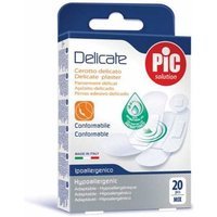 Pic Cerotto Delicato Mix - Cerotto delicato con clorexidina per le pelli sensibili, 20 pezzi