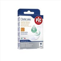 Pic Delicate - Cerotto antibatterico 25 x 72 mm per la protezione delle ferite, 10 pezzi