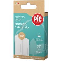 Pic Green - Cerotto Morbido e Delicato Garza in Cotone Bio, 20 cerotti medi