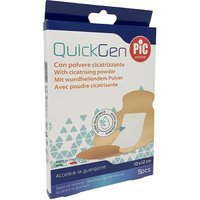 Pic QuickGen - Cerotto Articolazioni con Polvere Cicatrizzante 10x12cm, 5 pezzi
