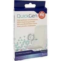 Pic QuickGen - Cerotto con Polvere Cicatrizzante 7.5x10cm, 5 pezzi