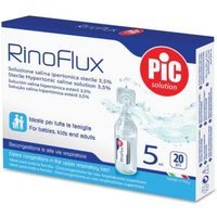 Pic Rinoflux Soluzione Ipertonica Decongestionante Nasale, 20 Fiale x 5ml