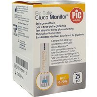 Pic Safe Gluco Monitor Strisce reattive per il Test della Glicemia, 25 strisce