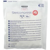 Pic Stericompress - Garza Compressa Sterile 10cm x 10cm, 50 compresse
