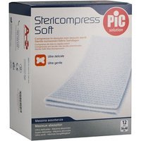 Pic Stericompress Soft compresse - Garze sterili in TNT per la medicazione, 12 pezzi da 36x40 cm
