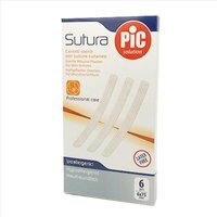 Pic Sutura 6x75 mm - Cerotto Artsana per suture e cicatrizzazione delle ferite, 6 pezzi