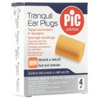 Pic Tranquil Ear Plugs - Artsana tappi auricolari spugna per l'isolamento dai rumori, 4 pezzi